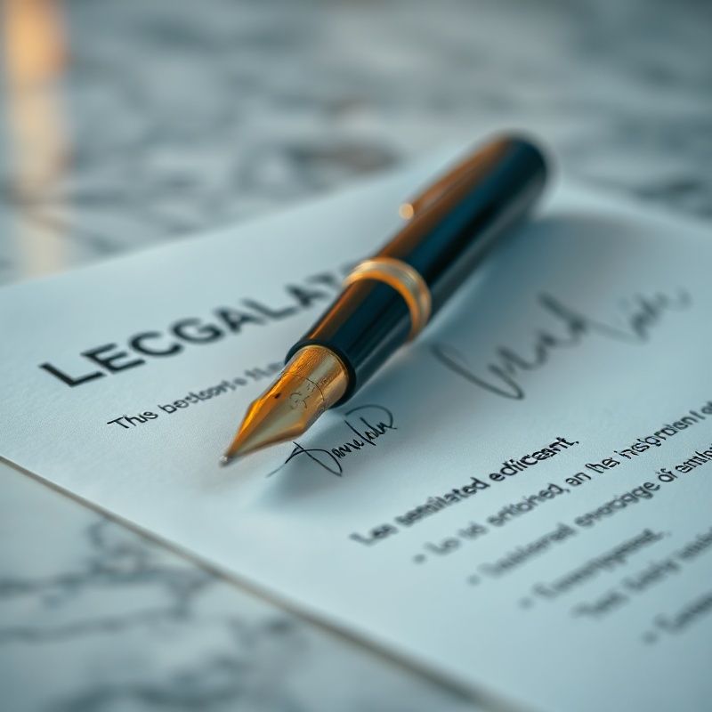 Document juridic semnat cu un stilou pe birou de marmură